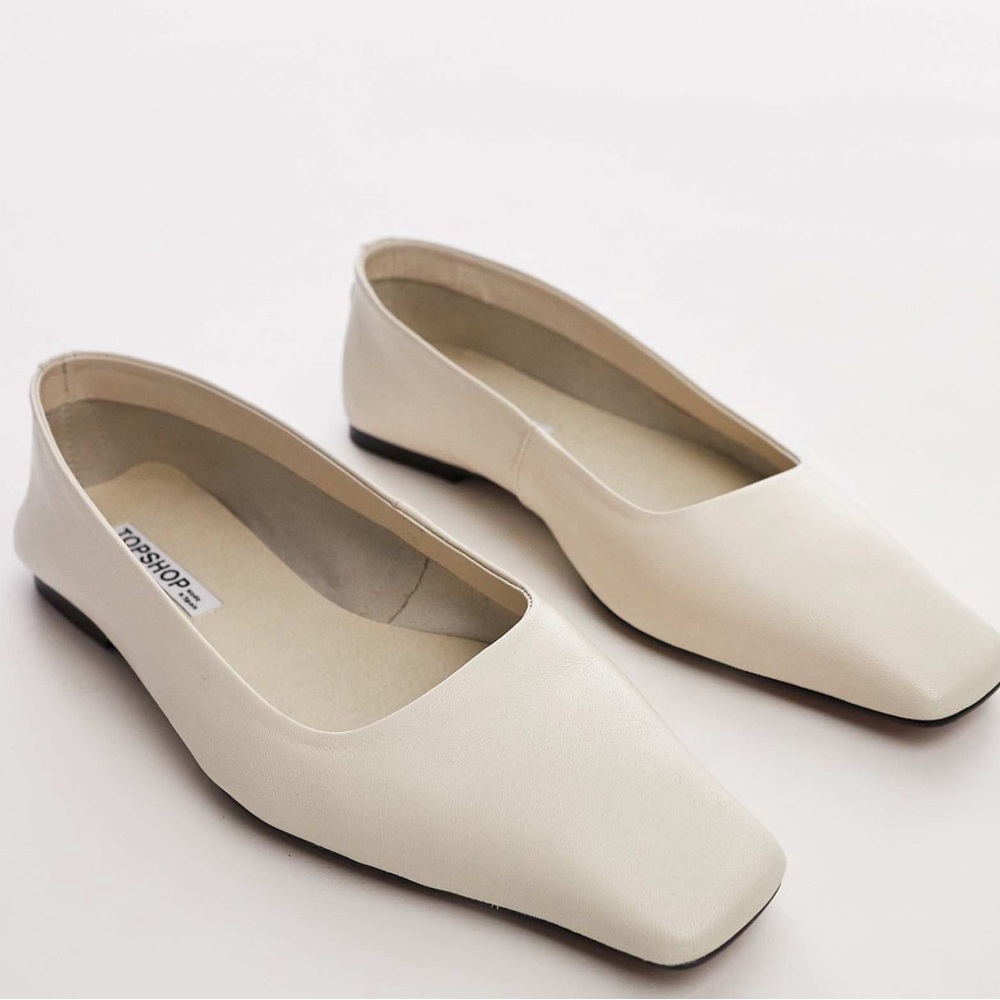 BRAND NEW TOPSHOP BLAKELY PREMIUM LEATHER BALLET FLATS